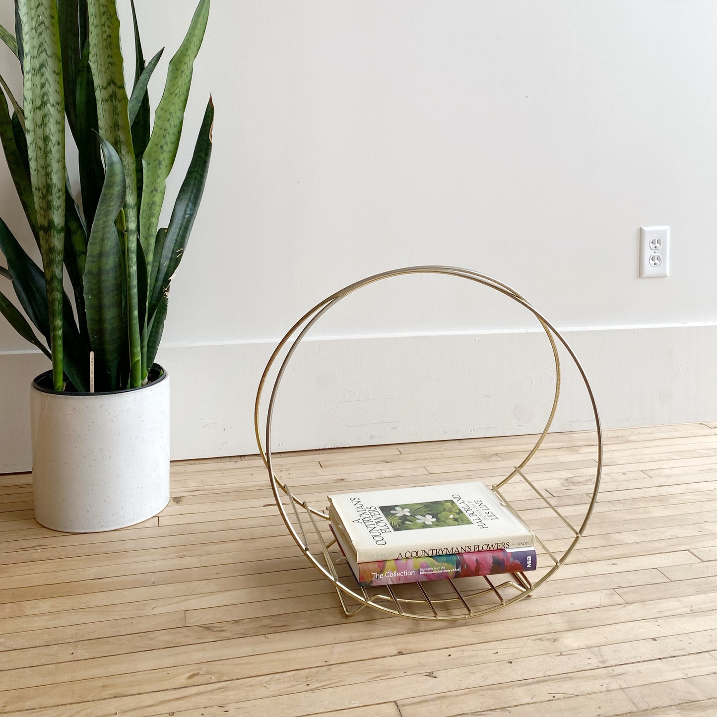 Vintage Brass “Hoop” Magazine Holder