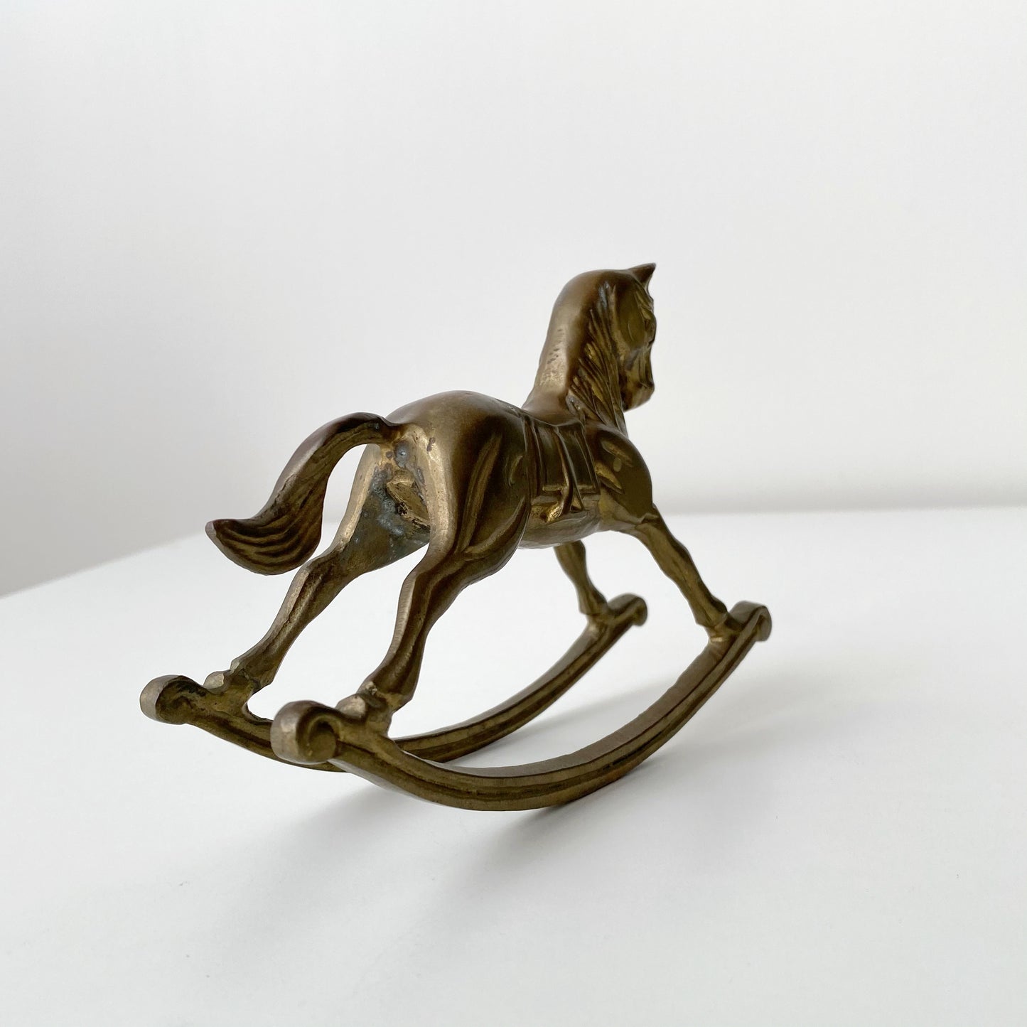 Vintage Brass Rocking Horse