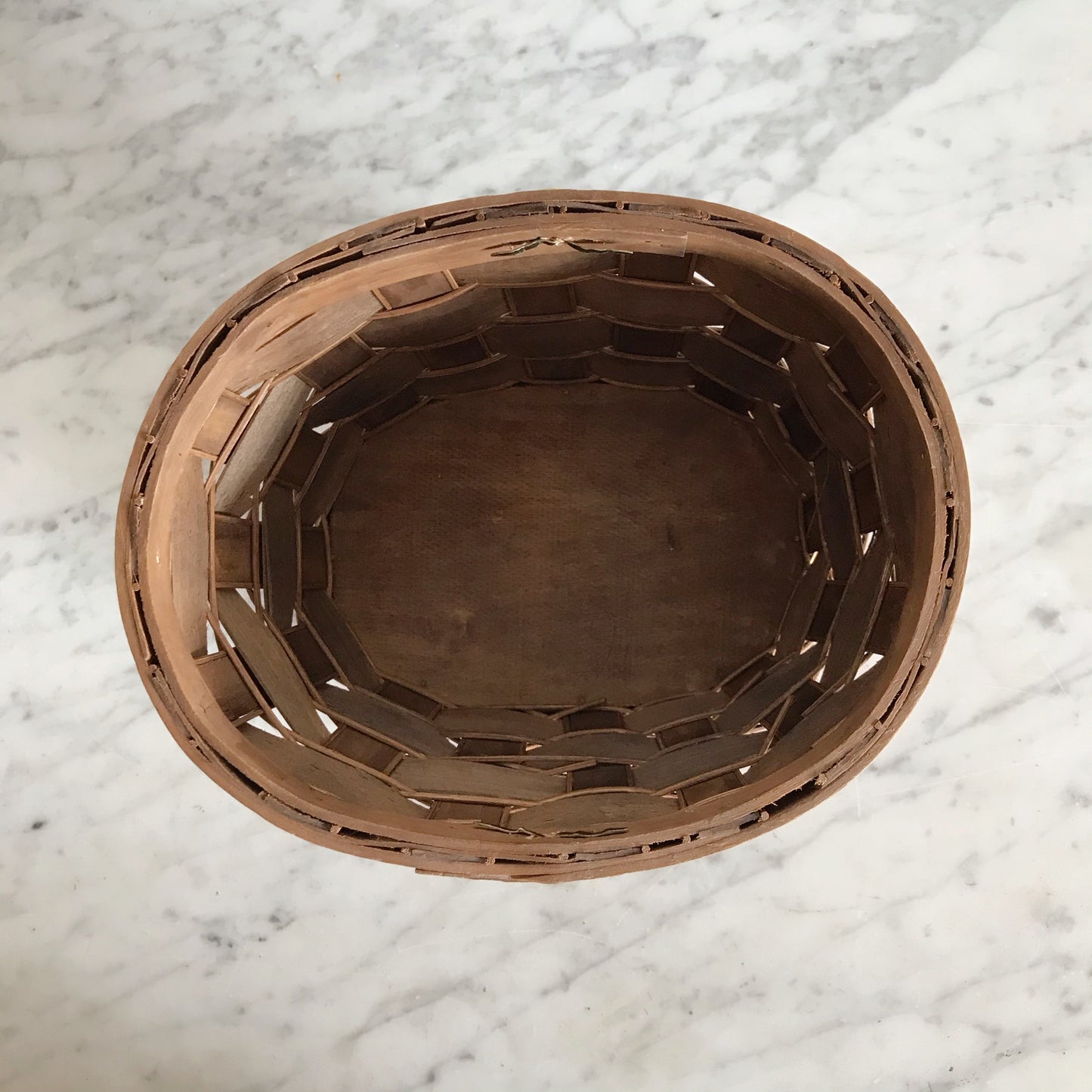 Pretty Woven Wood Basket