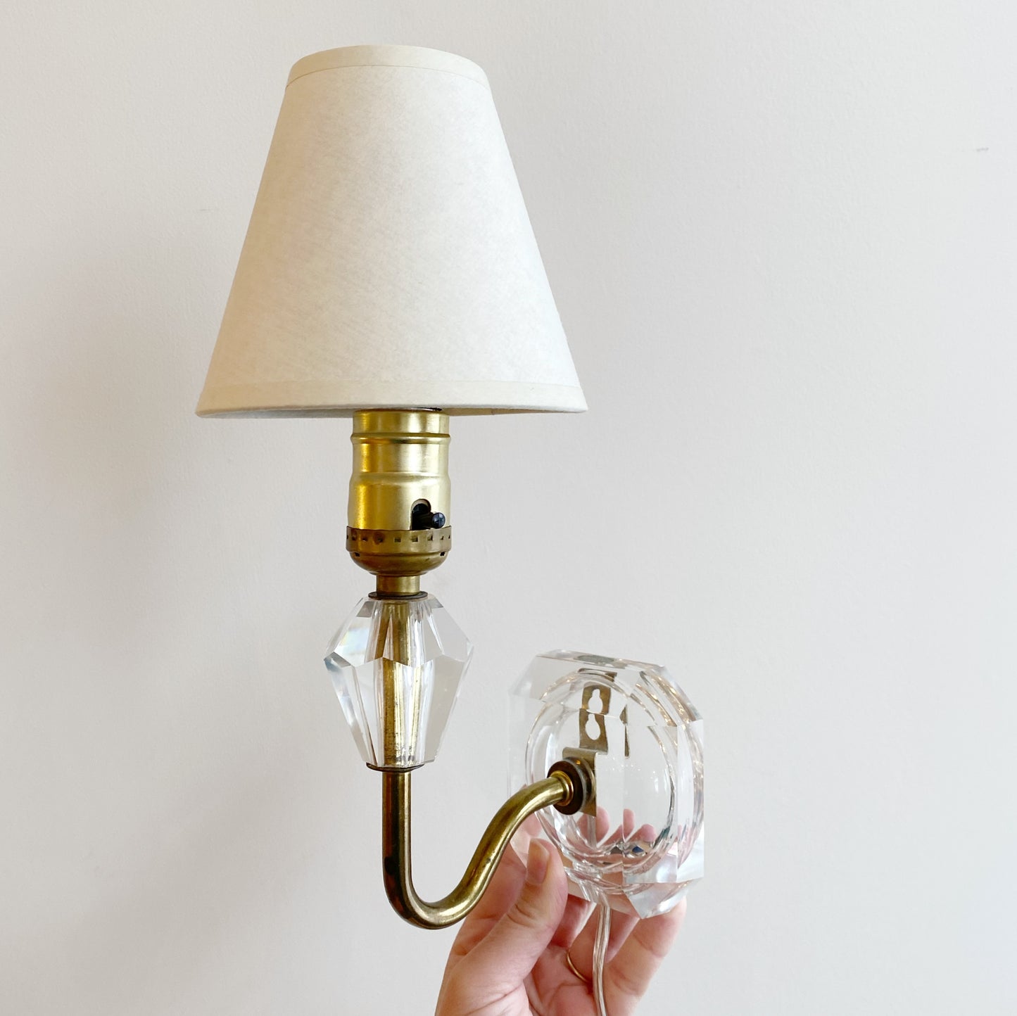 Vintage Crystal Wall Sconce Lamp