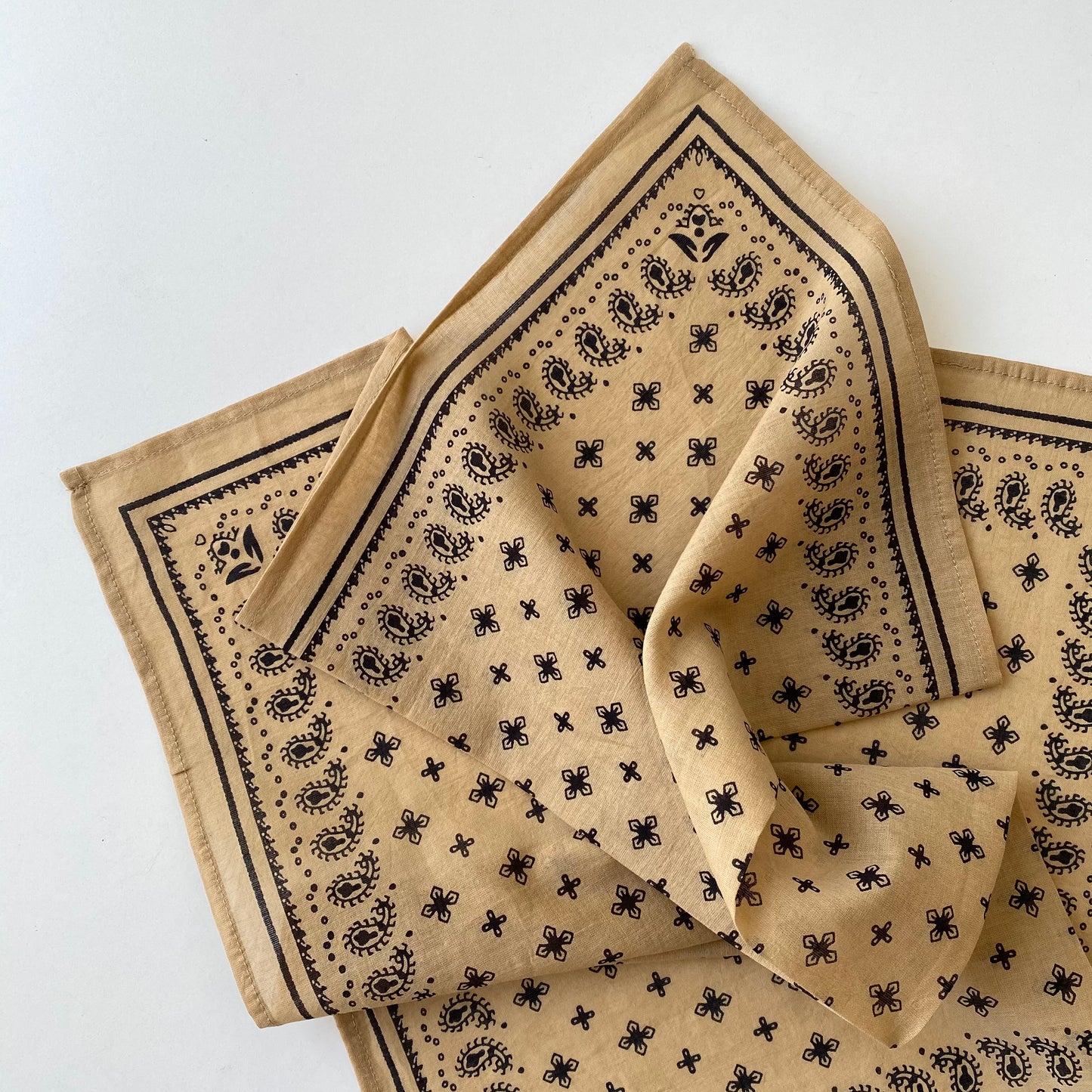 Block Printed Cotton Bandana, Choose Color