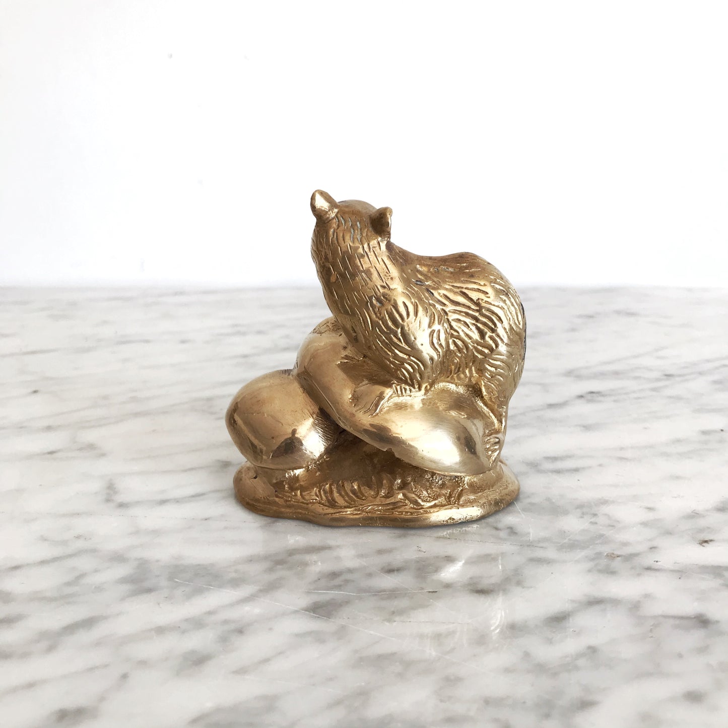 Vintage Brass Mongoose/ Weasel