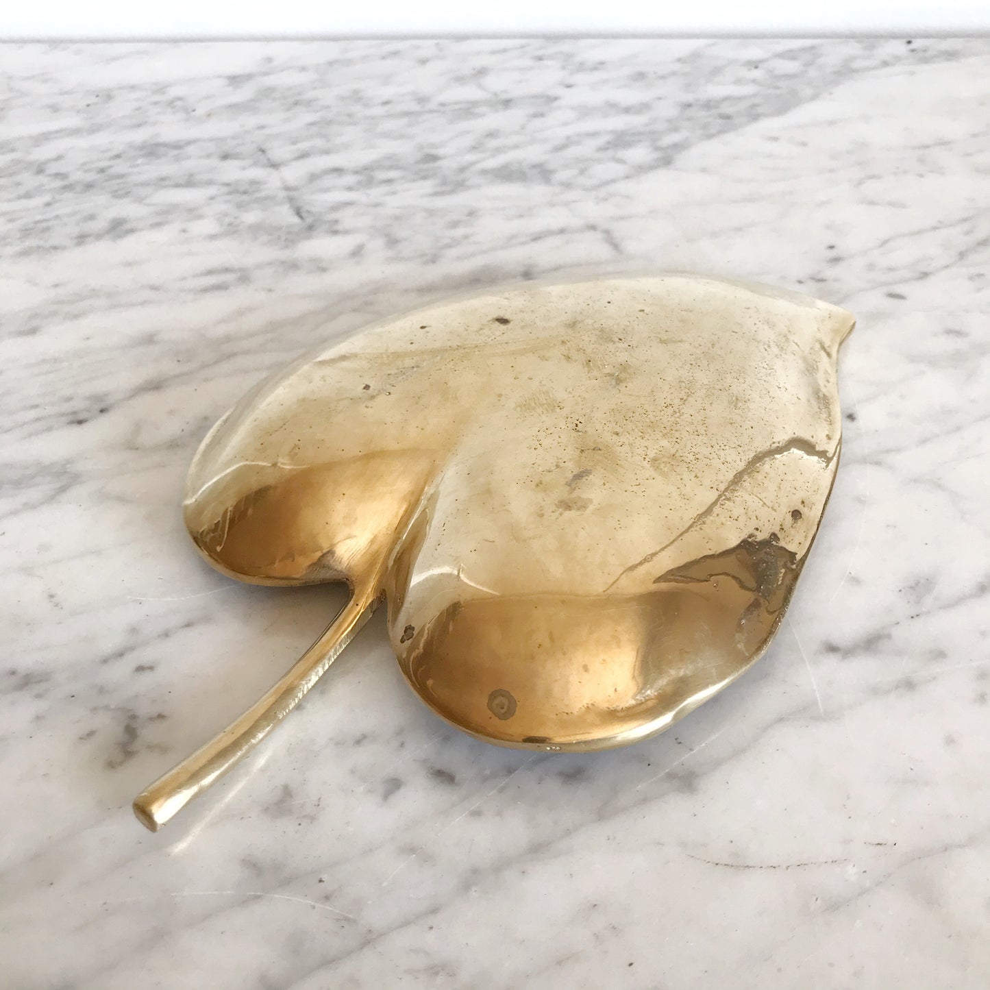 Vintage Brass Leaf Dish / Tray