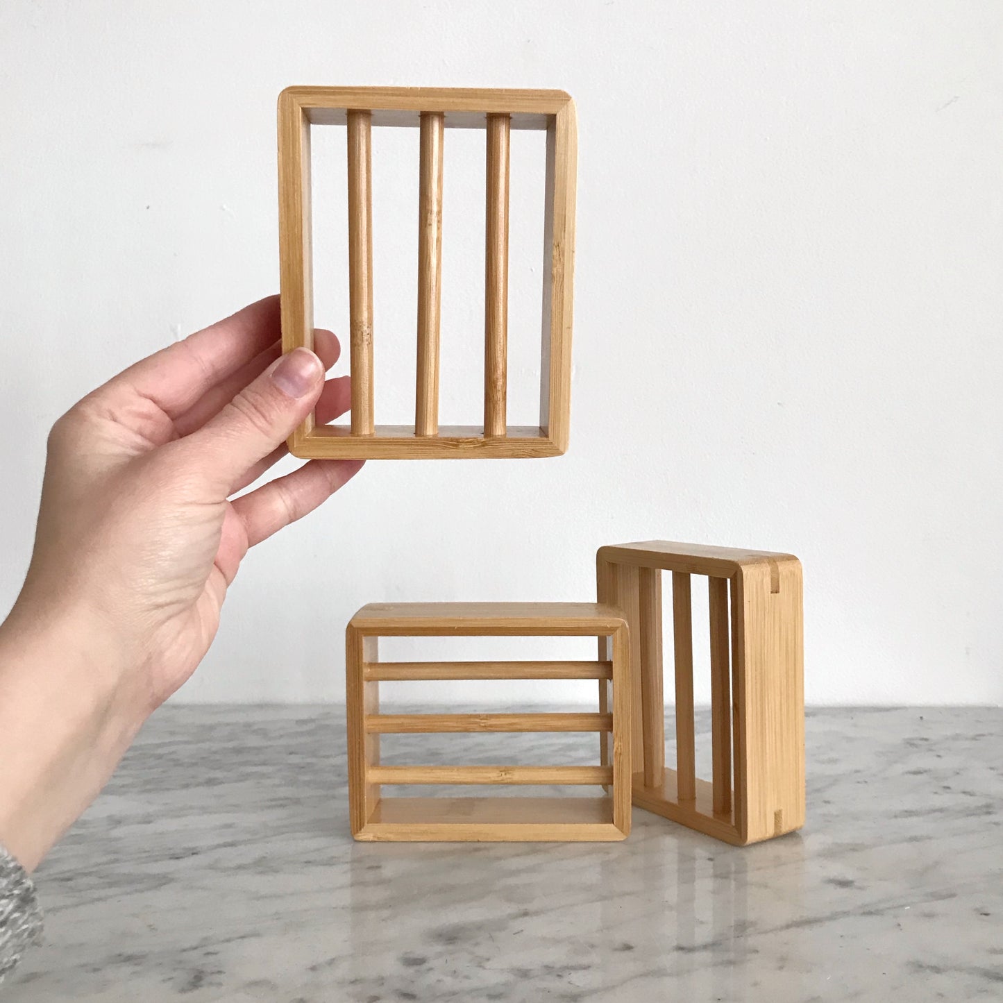 Natural Bamboo Soap Dish / Drying Shelf