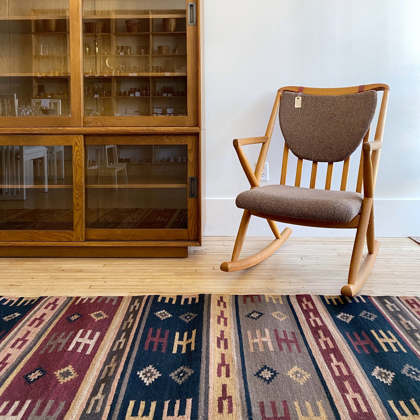 Vintage Woven Dhurrie Runner Rug (12' x 2'6")