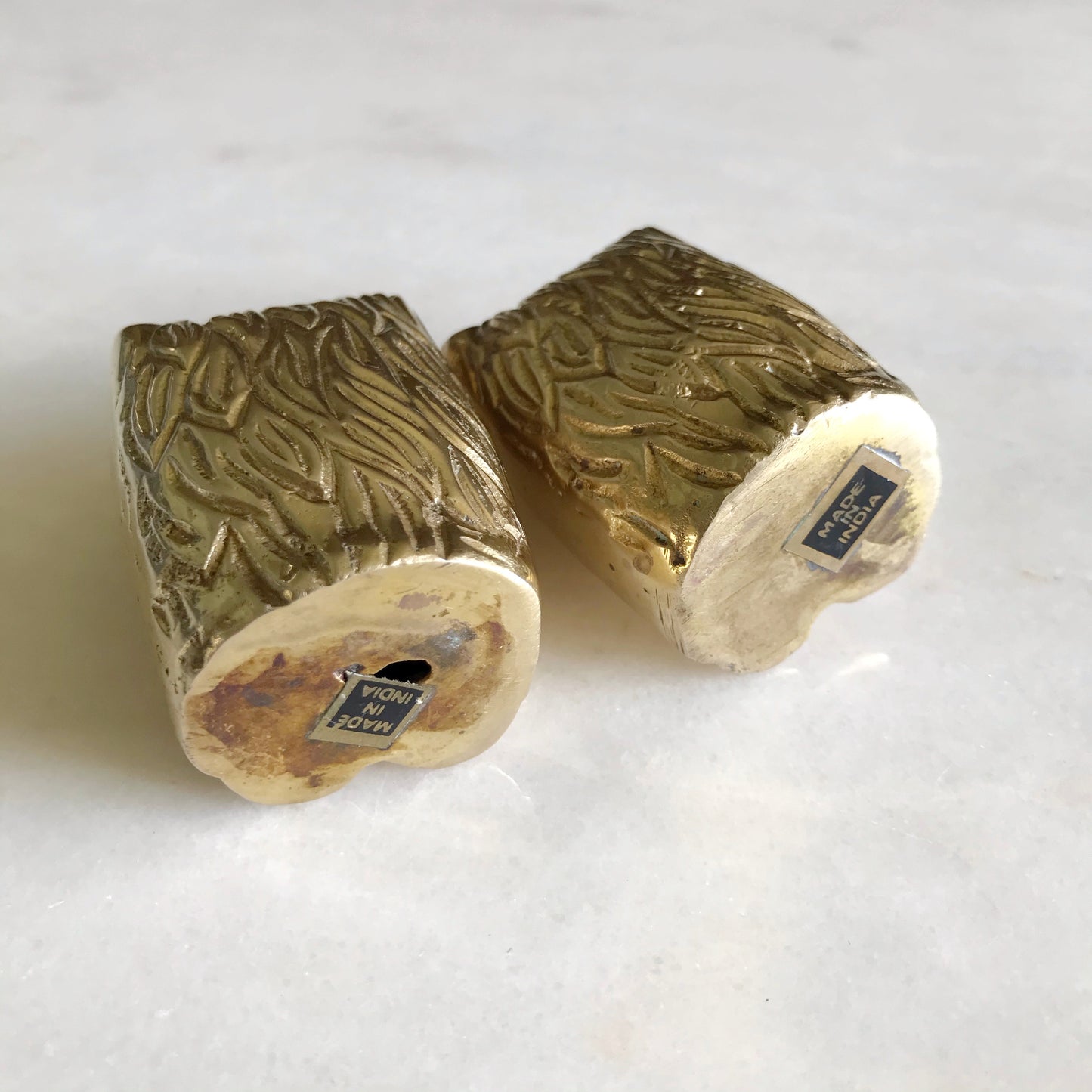 Vintage Brass Owl Twins
