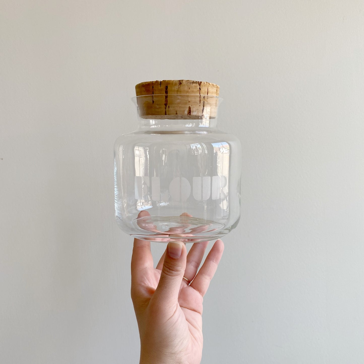 Vintage Glass Flour Canister