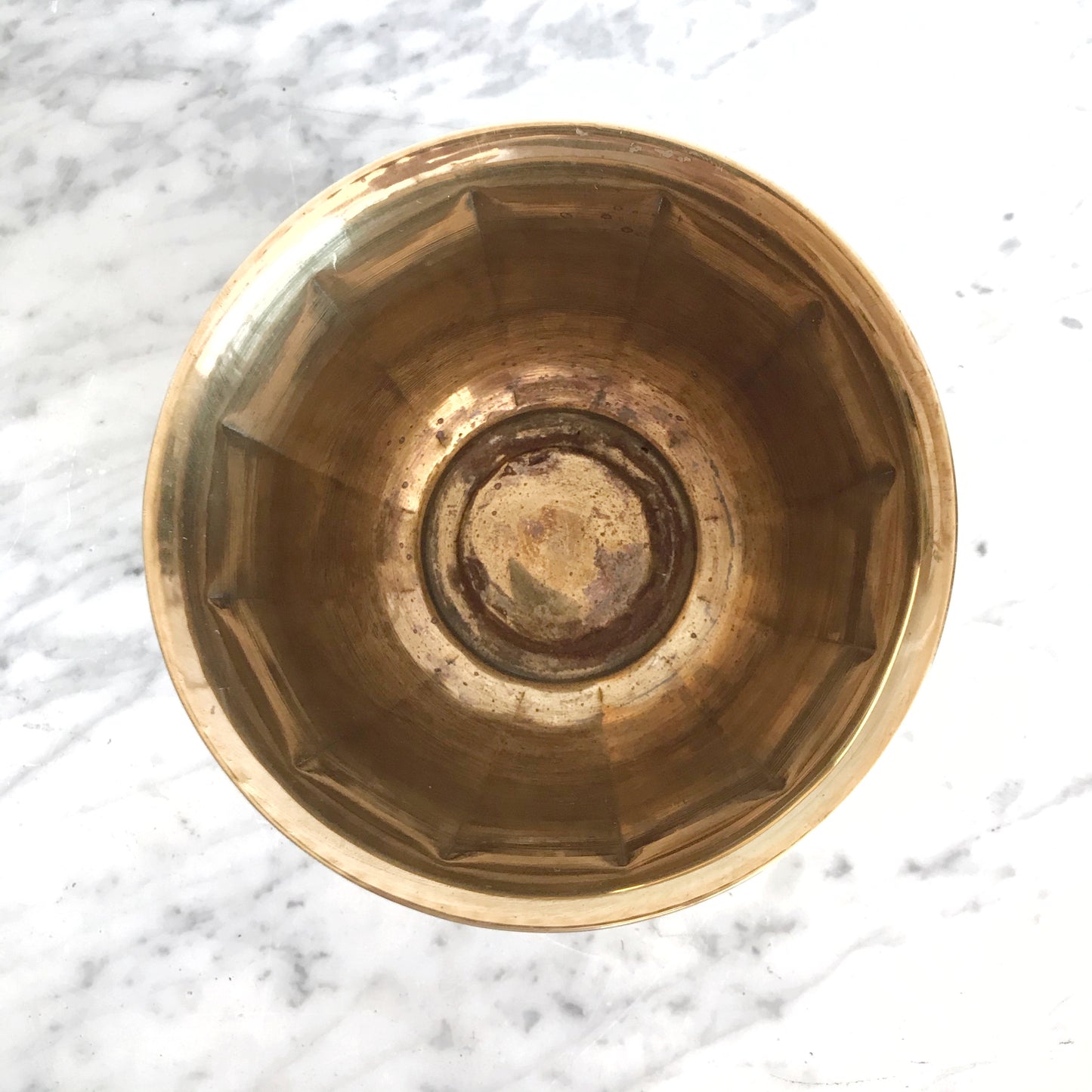 Vintage Brass Planter, 4”