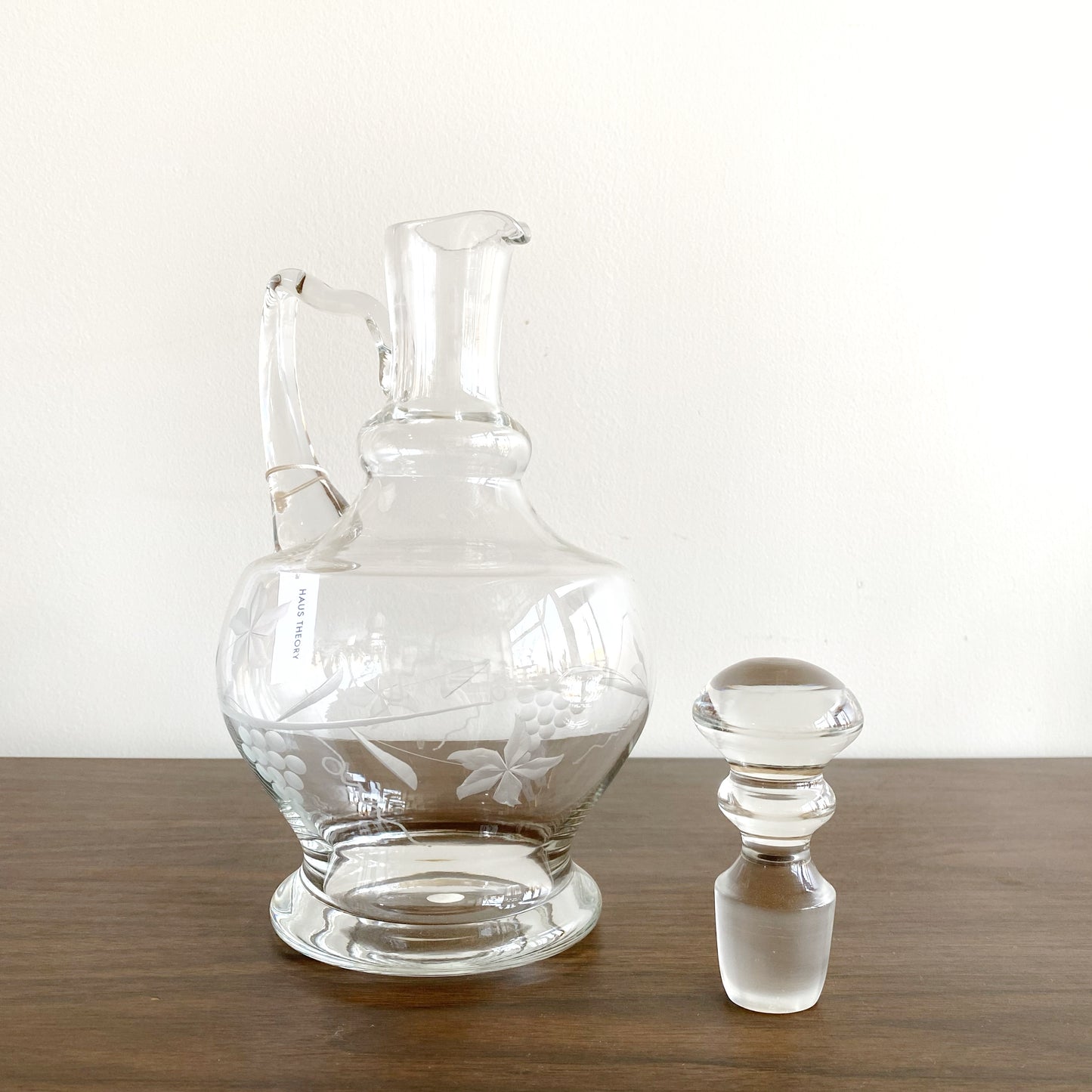 Large Vintage Glass Decanter Pitcher