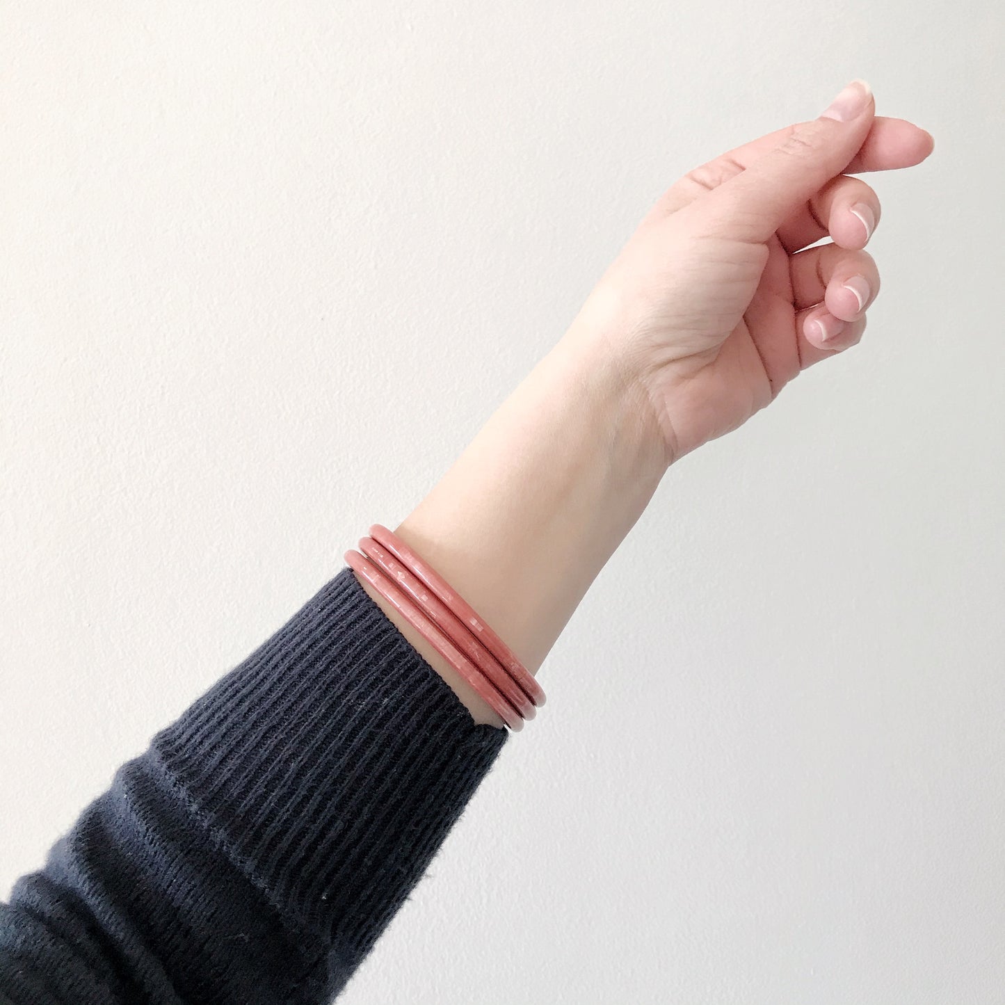 Set of 3 Vintage Bangles, Rose