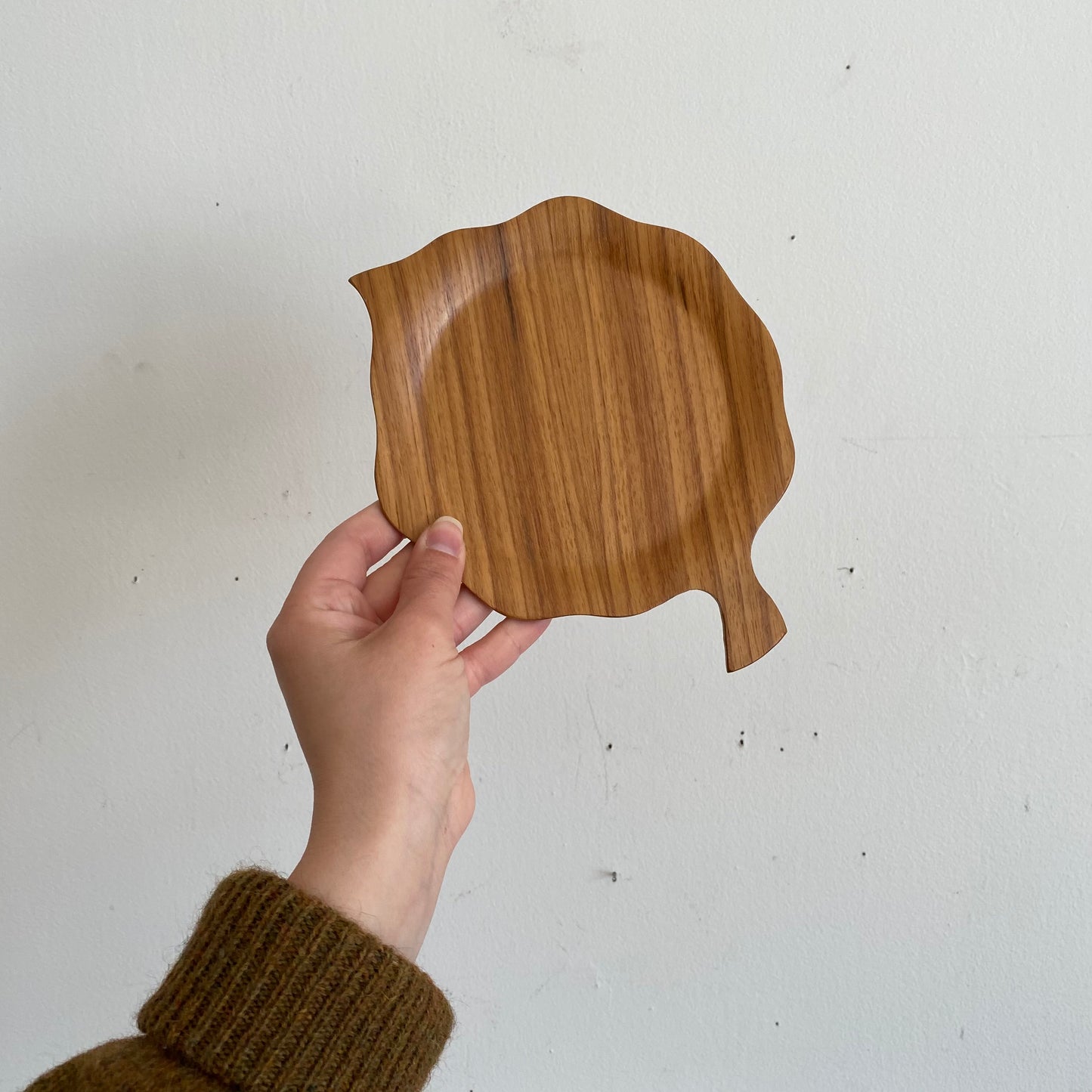 Vintage Pressed Wood Leaf Tray