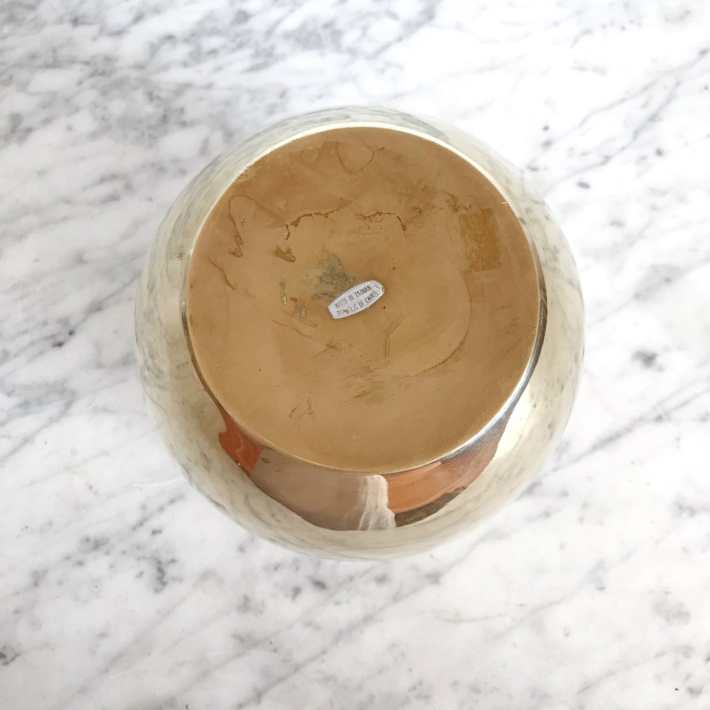 Large Minimalist Vintage Brass Vase