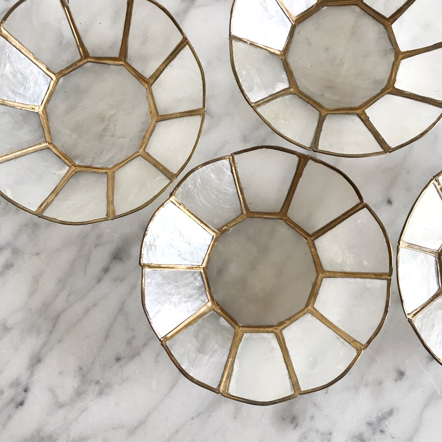 Set of 4 Vintage Shell Dishes