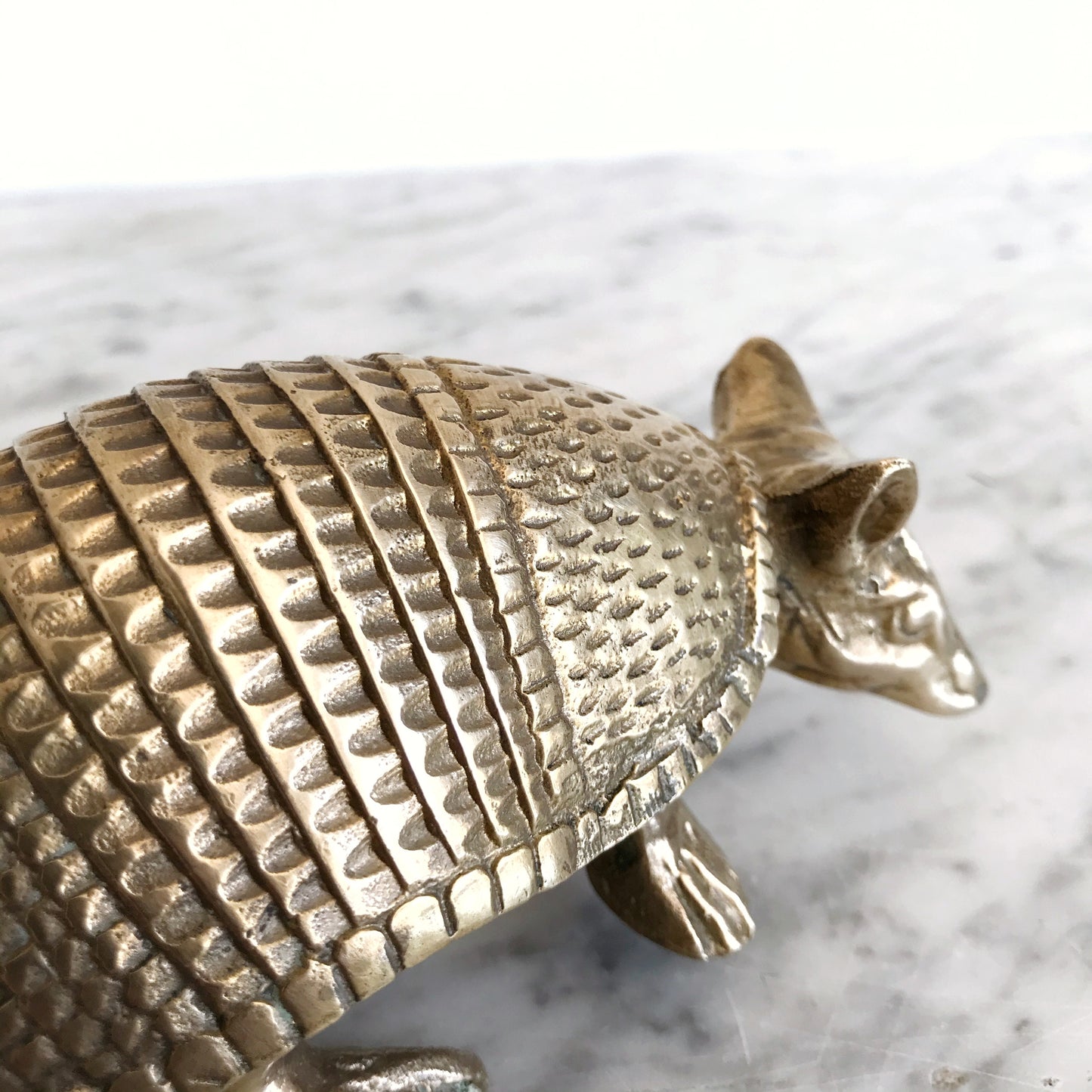 RESERVED: Medium Vintage Brass Armadillo