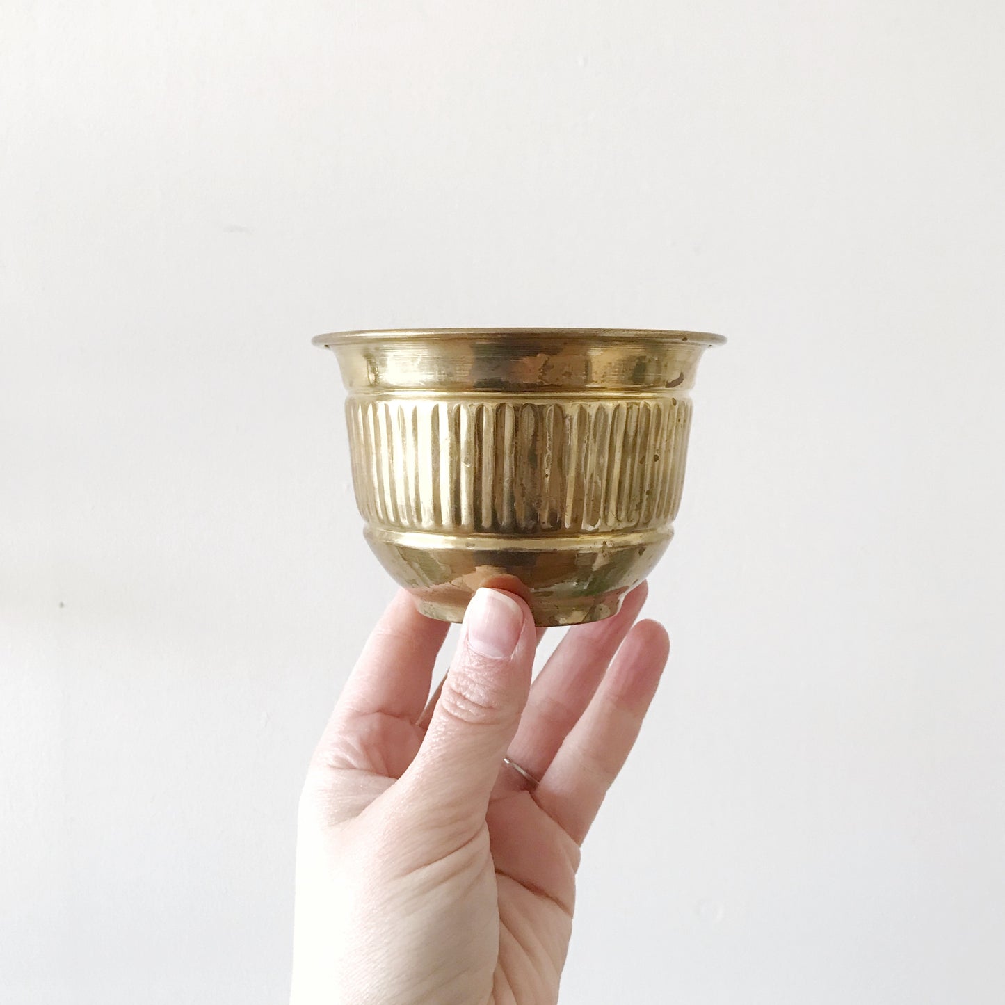 Tiny Brass Planter, India