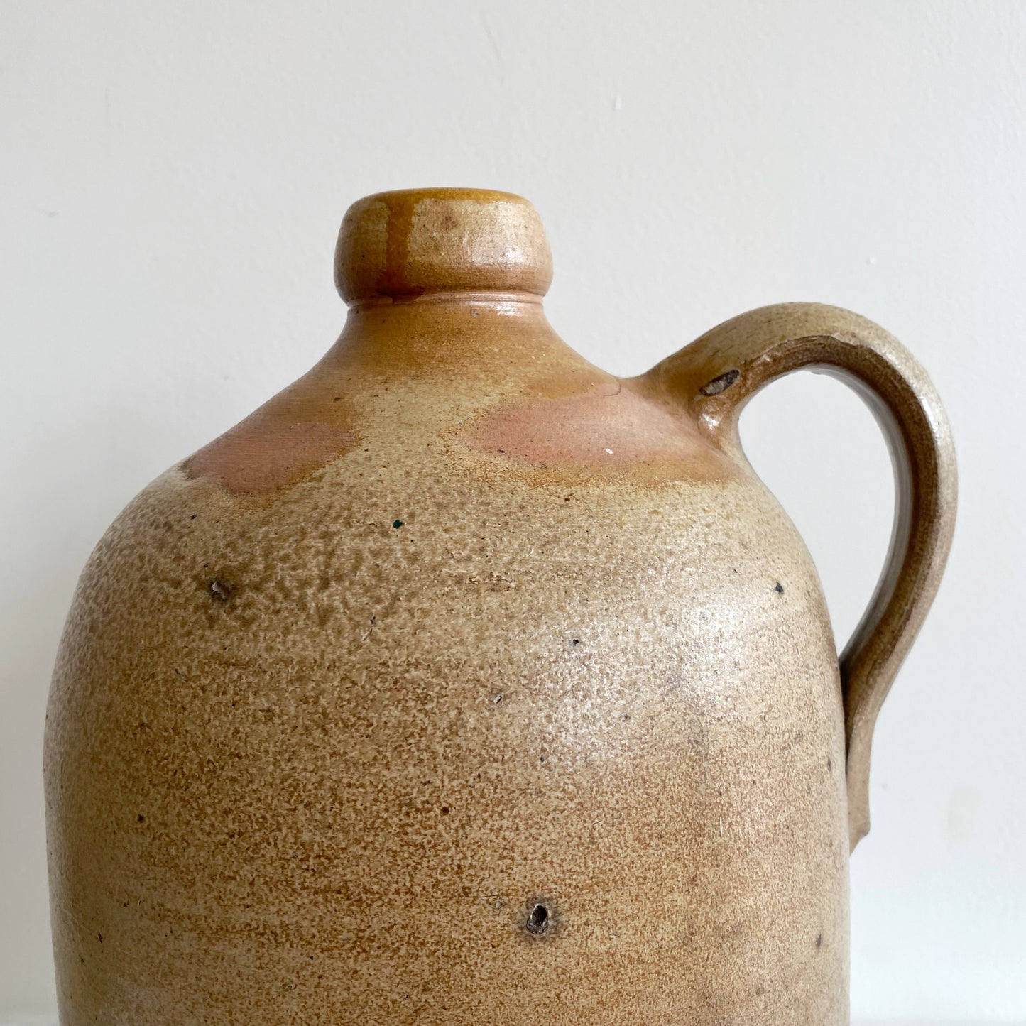 Giant Antique Salt Glaze Stoneware Jug, 15"