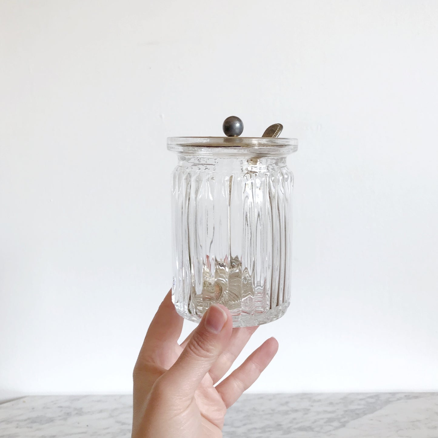 Vintage Marmalade Jar & Silver Spoon