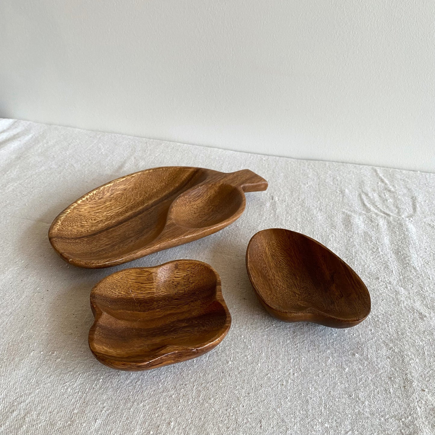 Set of Vintage Carved Dishes