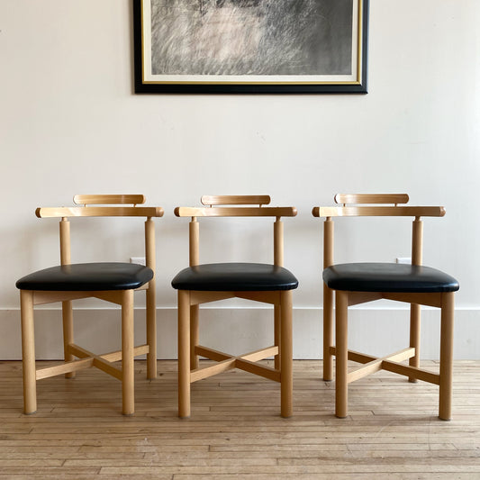 S/3 Contemporary Modernist Scandinavian Dining Chairs