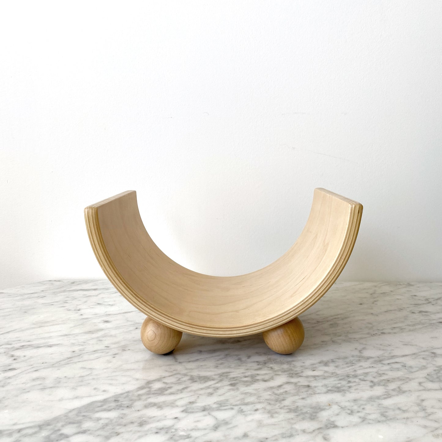 Found Birch Bent-Ply Magazine Holder