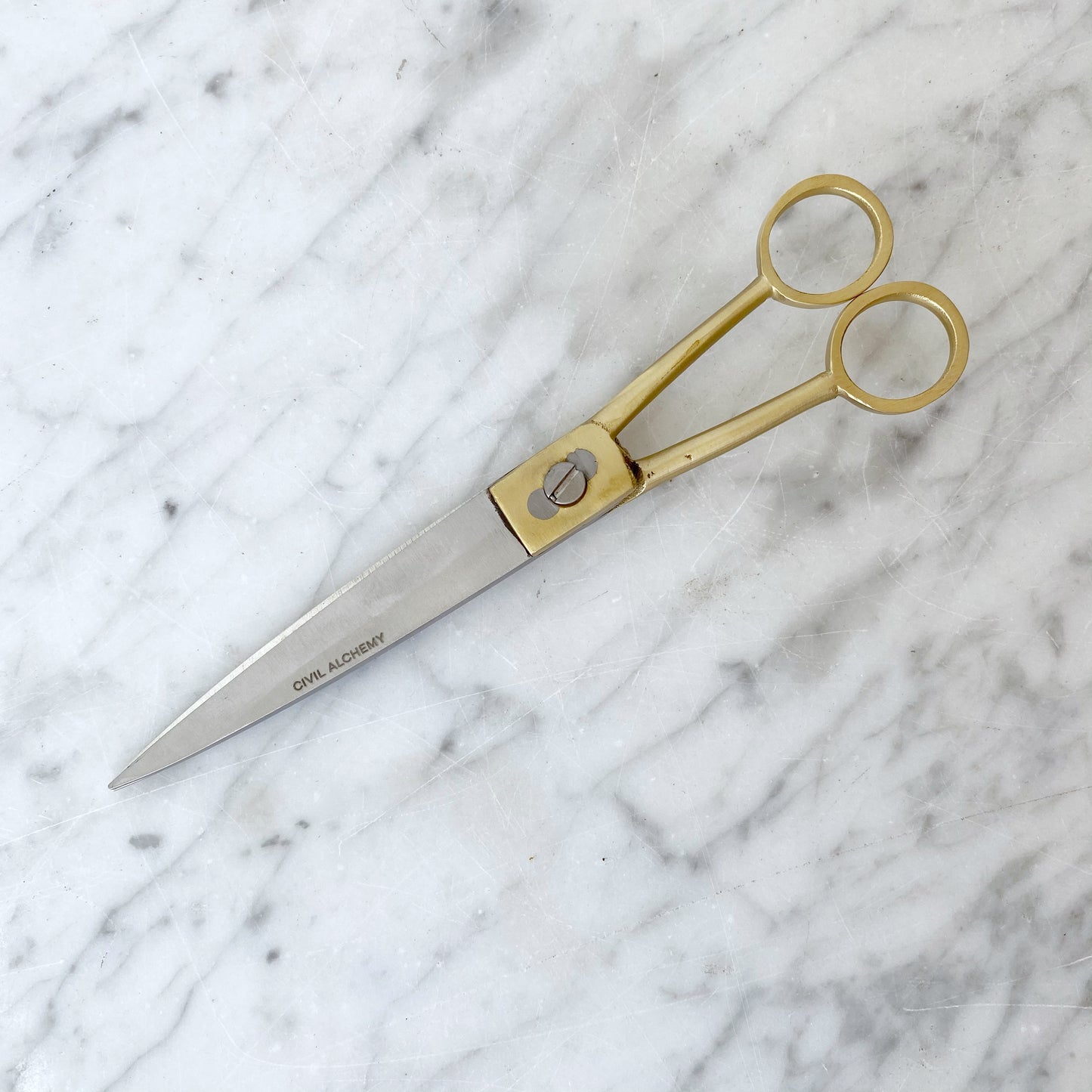 Medium Brass Scissors, 7"