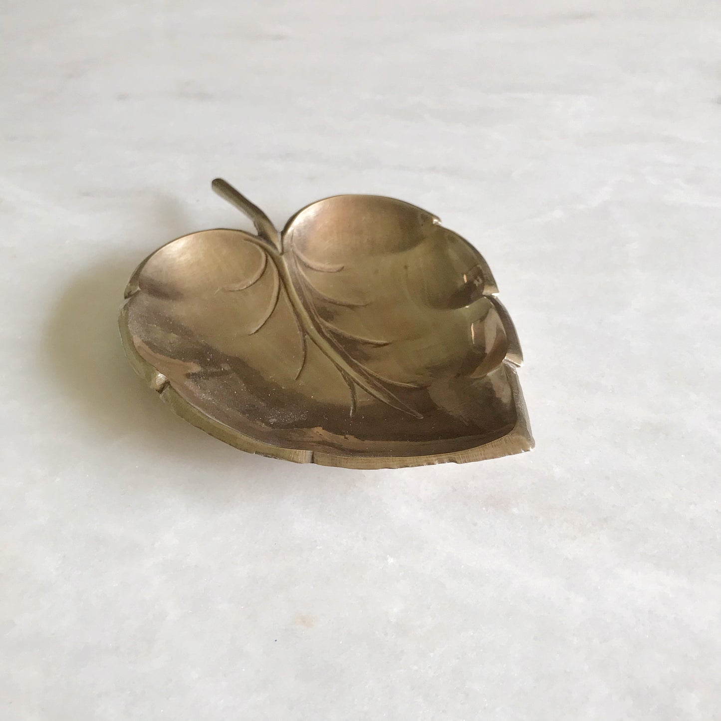 Vintage Brass Leaf Dish / Tray