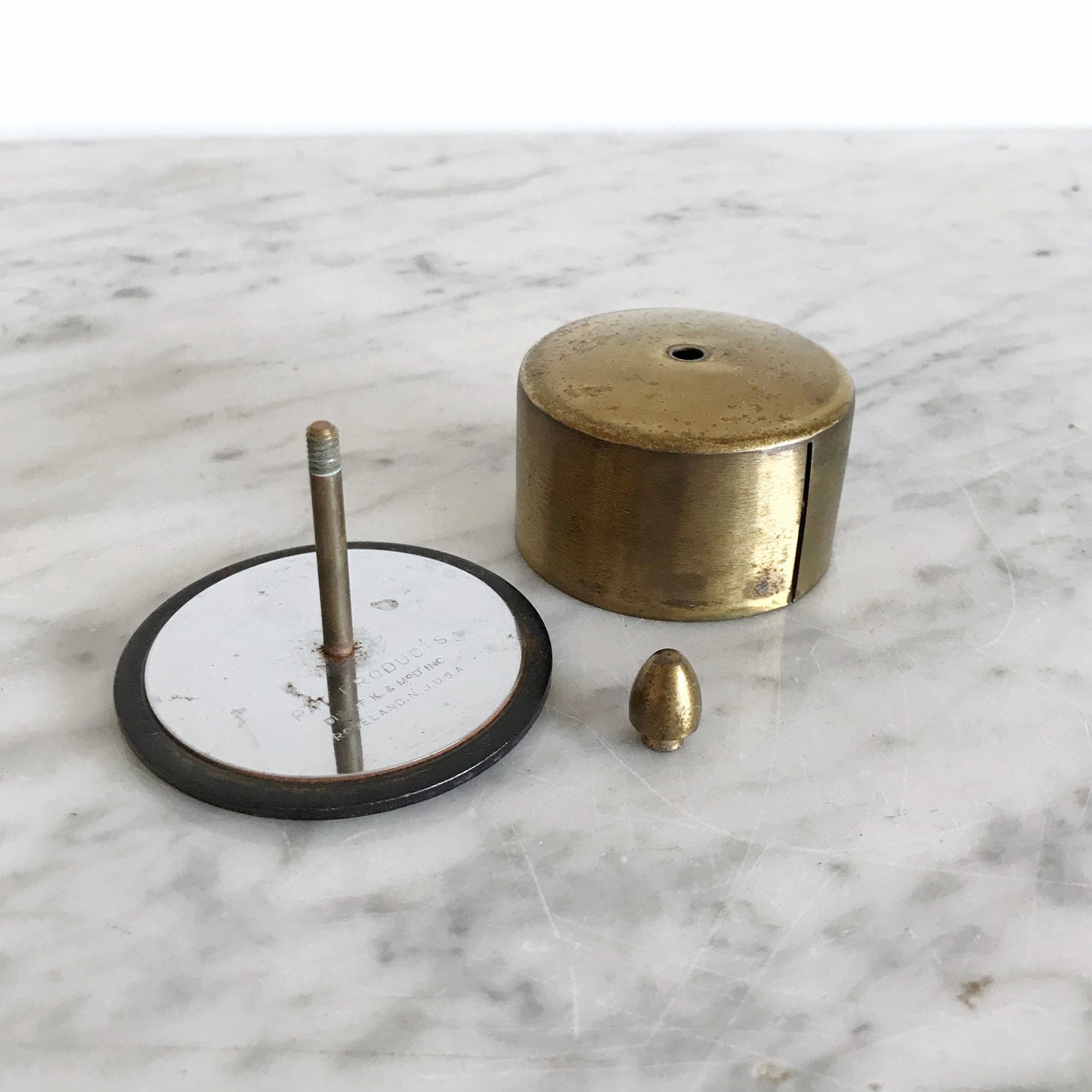 Vintage Brass Stamp Holder / Dispenser