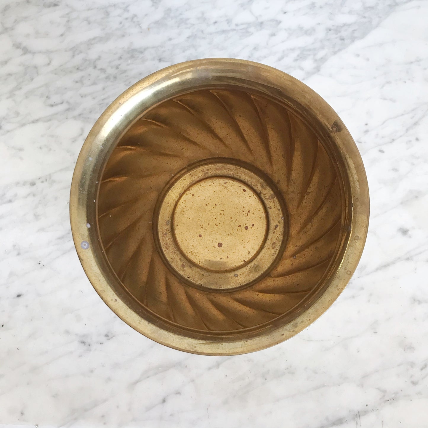 Medium Vintage Brass Planter, India
