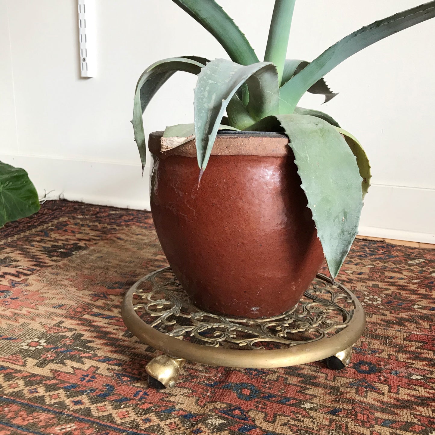 Vintage Decorative Plant Stand on Casters