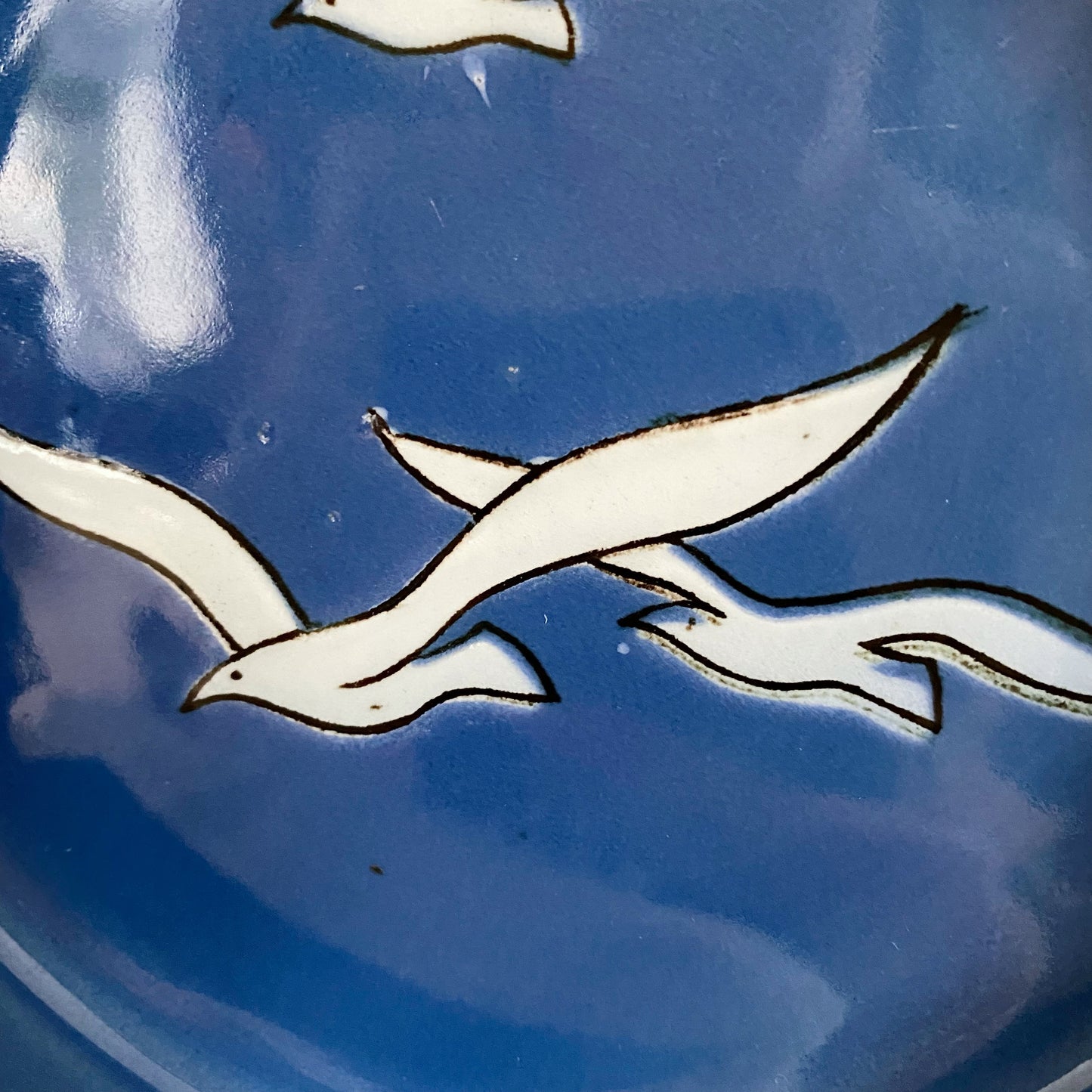Vintage Ceramic Ashtray with Seagulls