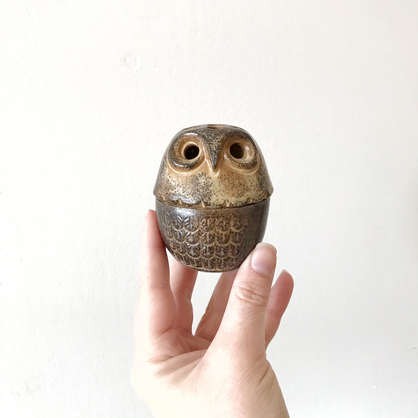 Ceramic Owl Cone Incense Burner