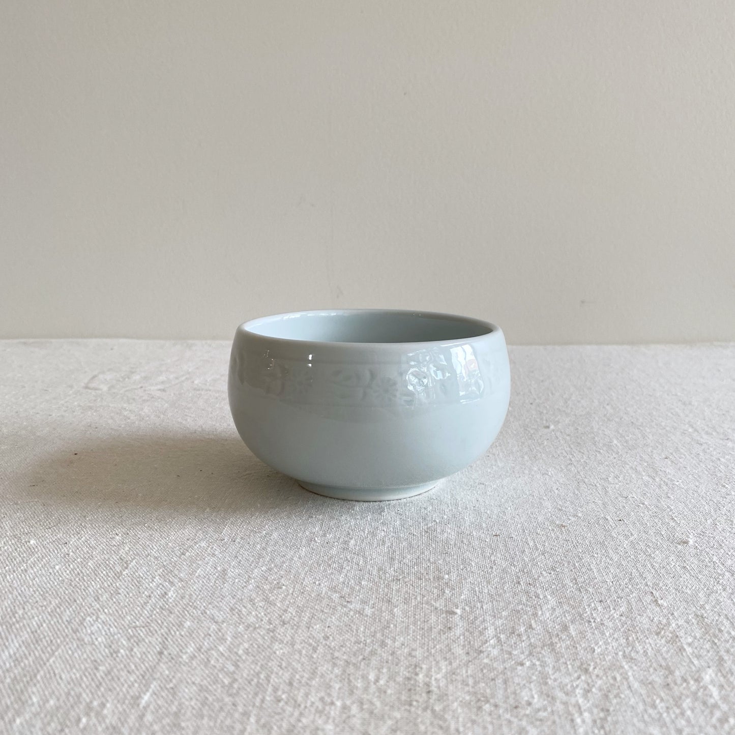 Vintage Porcelain Bowl, Pale Blue