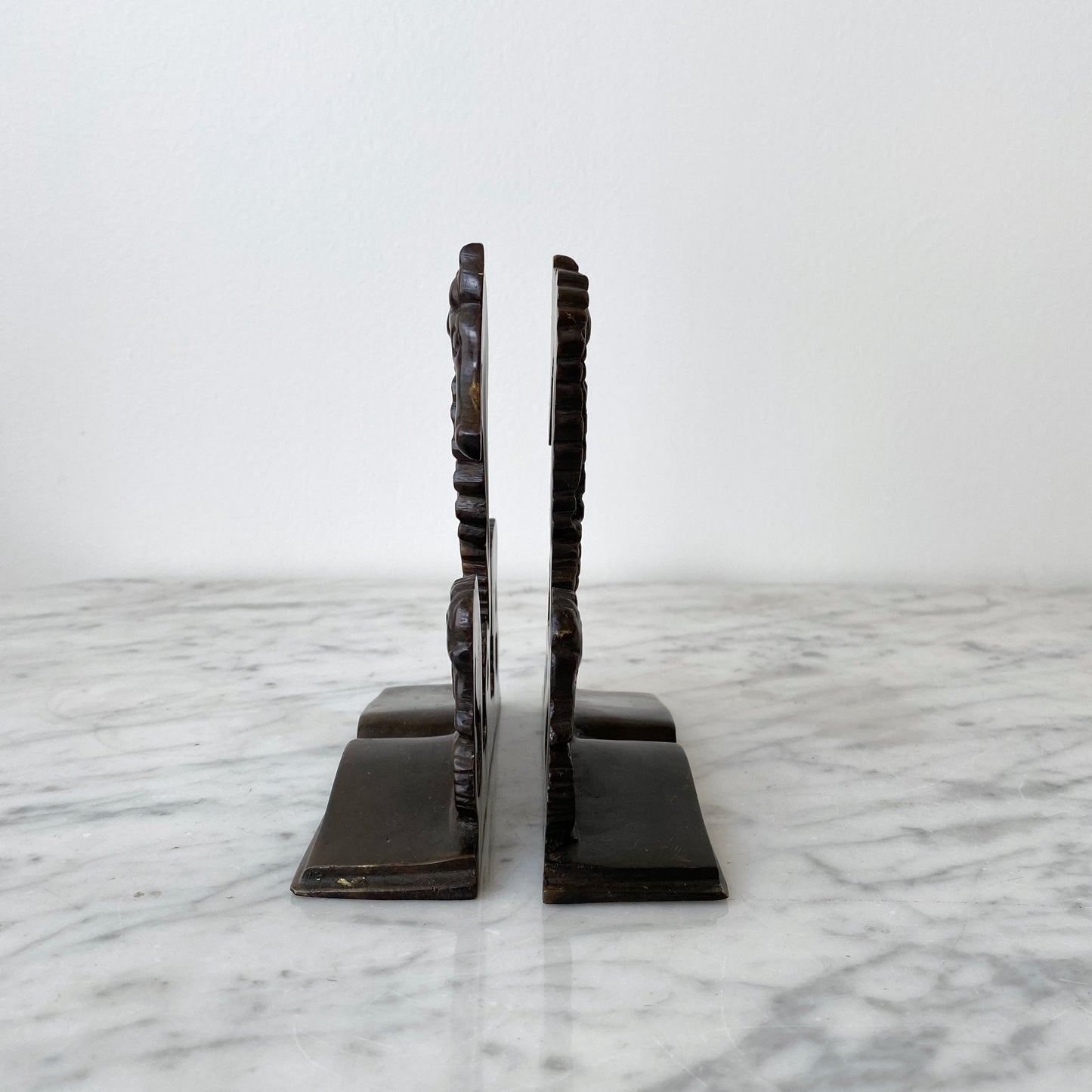 Pair of Vintage Solid Brass Seahorse Bookends