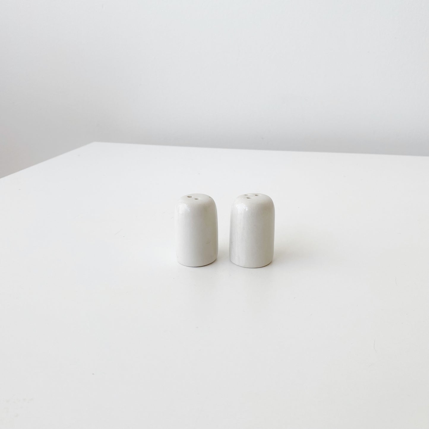 Itty-Bitty Vintage Stoneware Salt + Pepper Set