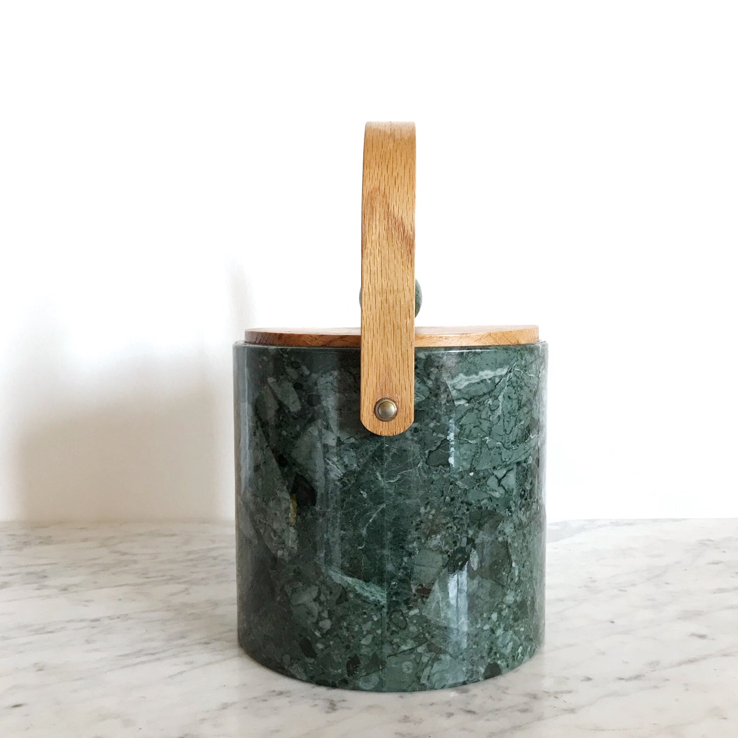 Vintage Faux-Marble Ice Bucket